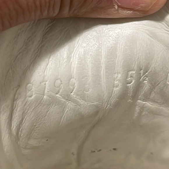 Gucci Ace Sneakers Authentic White Leather Monogram Green Web Sz 35.5 / 5.5 USA - Picture 13 of 17